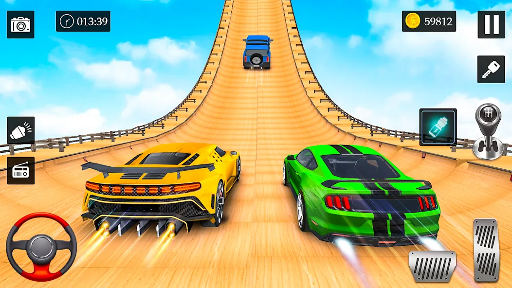 Ramp Car Stunt Racing Game (Крейзи Кар Стантс)  [МОД Бесконечные монеты] Screenshot 2