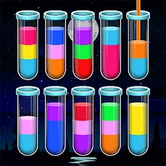 Взломанная Water Sort Color Sorting games (Вотер Сорт Колор Сортинг гейм)  [МОД Бесконечные деньги] - полная версия apk на Андроид