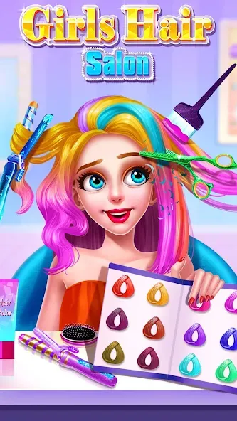 Girls Hair Salon  [МОД Unlocked] Screenshot 1