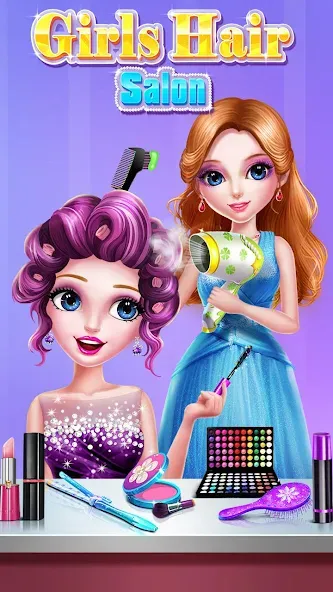 Girls Hair Salon  [МОД Unlocked] Screenshot 2