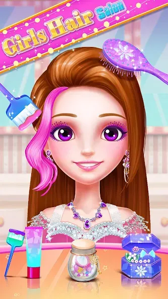 Girls Hair Salon  [МОД Unlocked] Screenshot 4