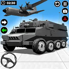 Взломанная Army Vehicle Cargo Transport (Армейский транспорт грузовых автомобилей)  [МОД Все открыто] - полная версия apk на Андроид