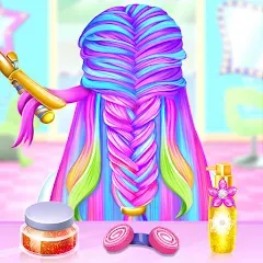 Скачать взломанную Braided Hair Salon Girls Games  [МОД Menu] - стабильная версия apk на Андроид
