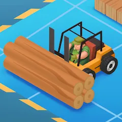 Взломанная Idle Lumber - Bedrijfs Magnate (Айдл Ламбер)  [МОД Mega Pack] - последняя версия apk на Андроид