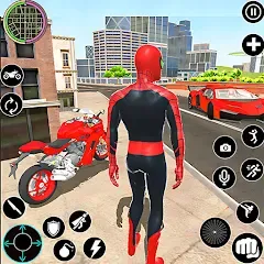 Скачать взломанную Flying Spider Rope Hero Fight (Флайинг Спайдер Роп Хиро Файт)  [МОД Mega Pack] - последняя версия apk на Андроид