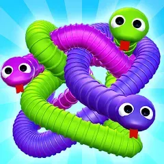 Взломанная Tangled Snakes Puzzle Game (Танглед Снейк 3Д)  [МОД Mega Pack] - стабильная версия apk на Андроид