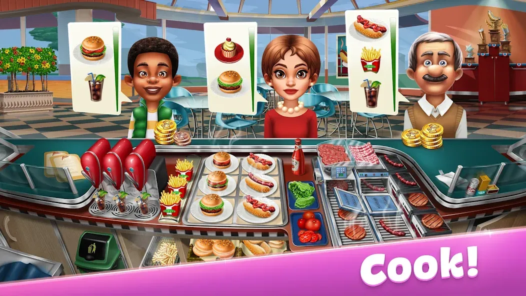 Cooking Fever: Restaurant Game  [МОД Много монет] Screenshot 1