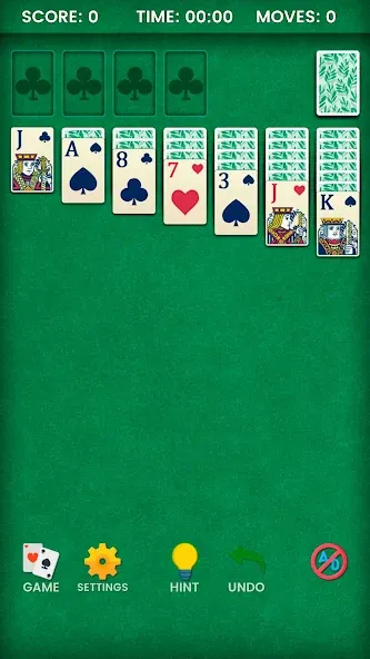Klondike Solitaire (Клондайк солитер)  [МОД Бесконечные деньги] Screenshot 1