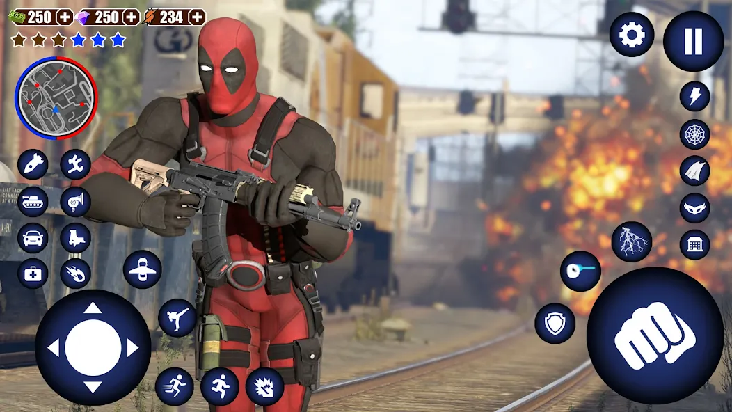 Miami Rope Hero Spider Game  [МОД Много денег] Screenshot 2