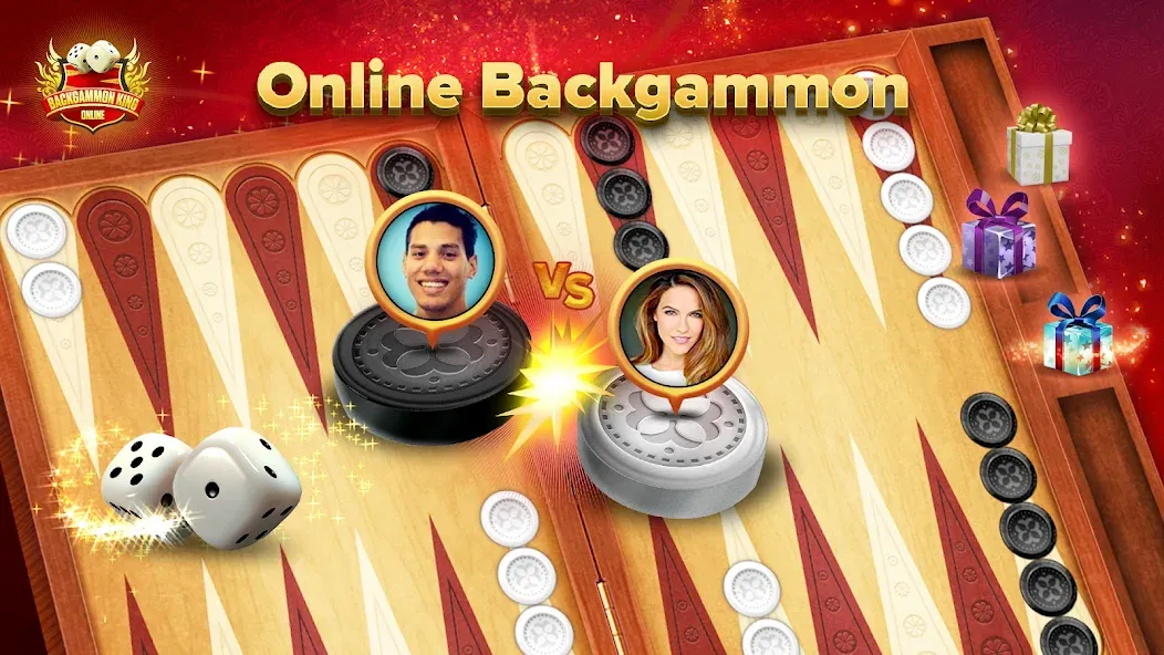 Backgammon King Online  [МОД Много денег] Screenshot 1