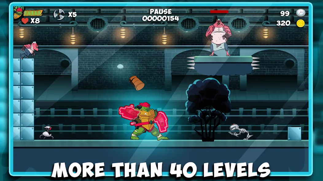 The turtle adventur ninja hero  [МОД Меню] Screenshot 3