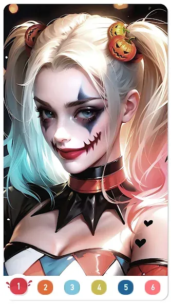 Clown Color, Paint by number  [МОД Бесконечные монеты] Screenshot 2