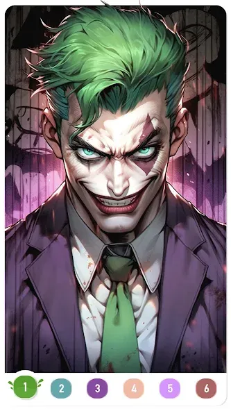 Clown Color, Paint by number  [МОД Бесконечные монеты] Screenshot 3