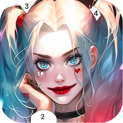 Взломанная Clown Color, Paint by number  [МОД Бесконечные монеты] - стабильная версия apk на Андроид