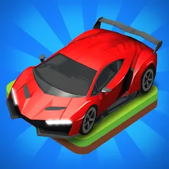 Взломанная Merge Car - Idle Merge Cars (Мердж Кар)  [МОД Mega Pack] - полная версия apk на Андроид