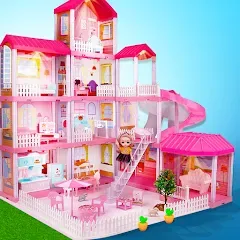 Скачать взломанную Girl Doll House Design Games (Дизайнерские игры для девочек Домик для кукол)  [МОД Unlimited Money] - полная версия apk на Андроид