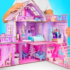 Взломанная Doll House Design: Girl Games (Долл Хаус Дизайн)  [МОД Меню] - стабильная версия apk на Андроид