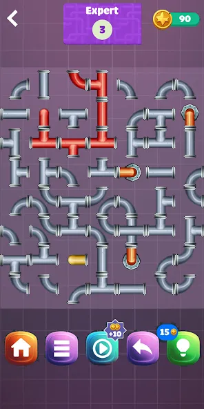 Pipe Puzzle Connect (Пайп Пазл Коннект)  [МОД Menu] Screenshot 1
