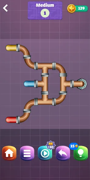 Pipe Puzzle Connect (Пайп Пазл Коннект)  [МОД Menu] Screenshot 2
