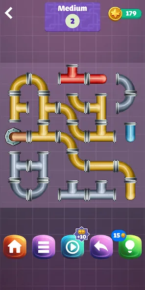 Pipe Puzzle Connect (Пайп Пазл Коннект)  [МОД Menu] Screenshot 3