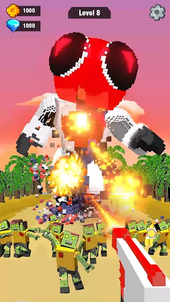 Pixel Shooting: Craft Demolish (Пиксельное стрелялка)  [МОД Бесконечные деньги] Screenshot 2