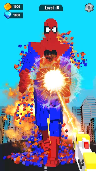 Pixel Shooting: Craft Demolish (Пиксельное стрелялка)  [МОД Бесконечные деньги] Screenshot 3