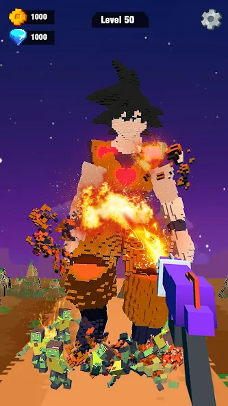 Pixel Shooting: Craft Demolish (Пиксельное стрелялка)  [МОД Бесконечные деньги] Screenshot 4