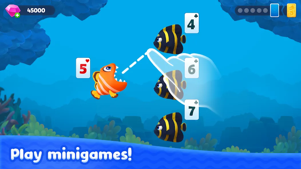 Fishdom Solitaire (Фишдом Солитер)  [МОД Много монет] Screenshot 1