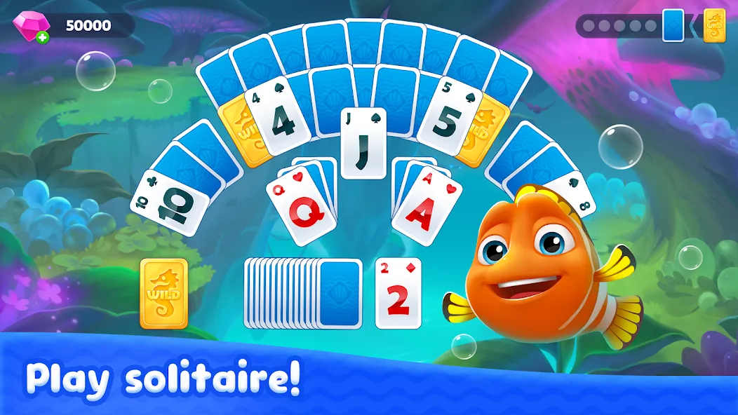Fishdom Solitaire (Фишдом Солитер)  [МОД Много монет] Screenshot 2