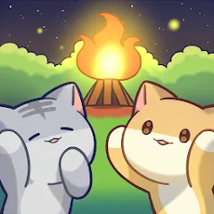 Взломанная Cat Forest - Healing Camp  [МОД Все открыто] - стабильная версия apk на Андроид