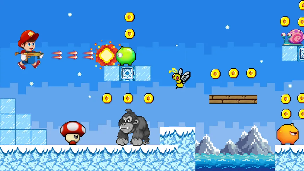 Super Mano : Adventure Jump (упер кэт ган)  [МОД Много денег] Screenshot 5