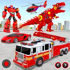 Взломанная Fire Truck Robot Car Game  [МОД Unlocked] - последняя версия apk на Андроид