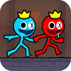 Взломанная Red and Blue Stickman 2024 (Ред энд Блу Стикмен 2)  [МОД Много денег] - стабильная версия apk на Андроид
