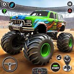 Скачать взломанную 4x4 Monster Truck Racing Games (Монстр Трак Гонки игры)  [МОД Много денег] - стабильная версия apk на Андроид