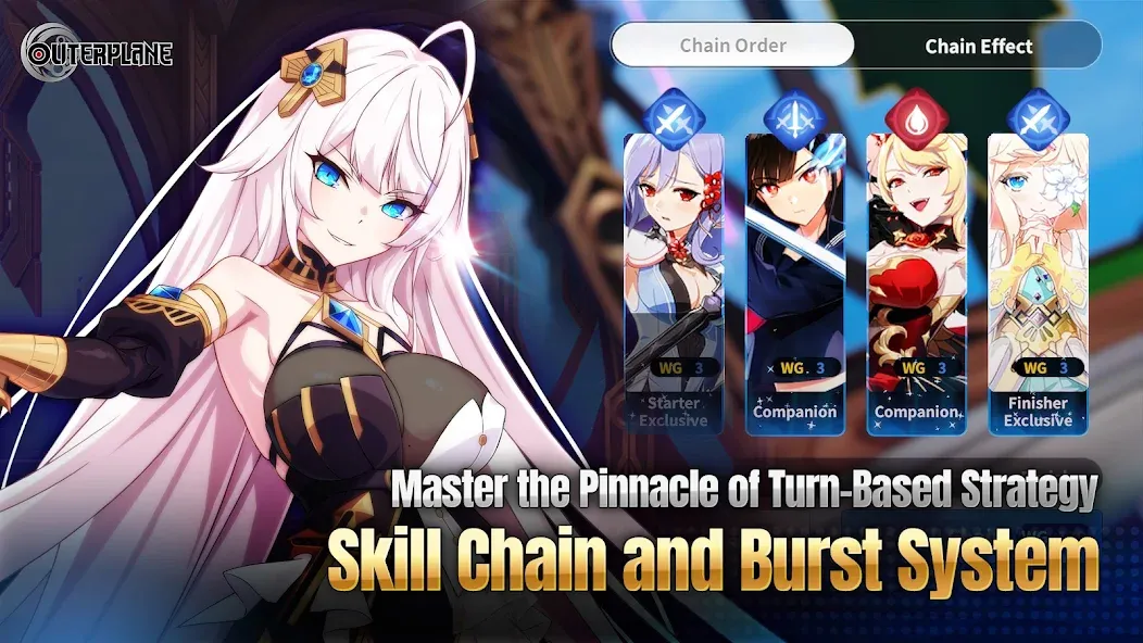 OUTERPLANE - Strategy Anime (АУТЕРПЛЕЙН)  [МОД Бесконечные монеты] Screenshot 2