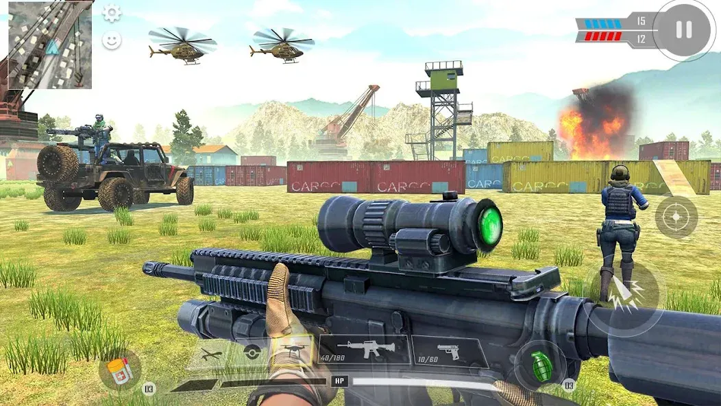 Commando War Army Game Offline  [МОД Menu] Screenshot 4