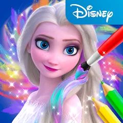 Скачать взломанную Disney Coloring World (Дисней)  [МОД Все открыто] - стабильная версия apk на Андроид