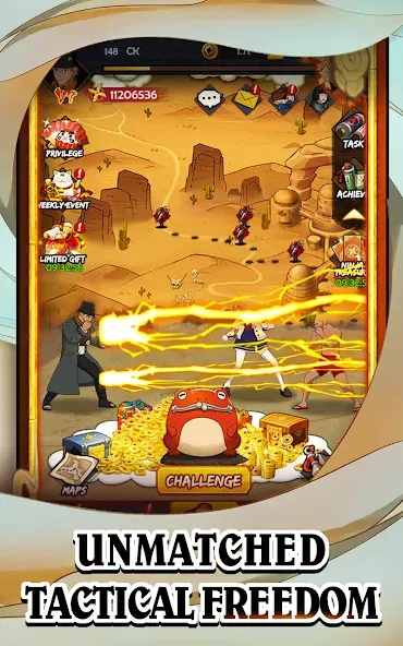 Ultimate Ninja AFK (Ултимейт Ниндзя АФК)  [МОД Все открыто] Screenshot 1