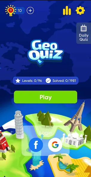 Geo Quiz: World Geo Trivia (Джио Квиз)  [МОД Mega Pack] Screenshot 1