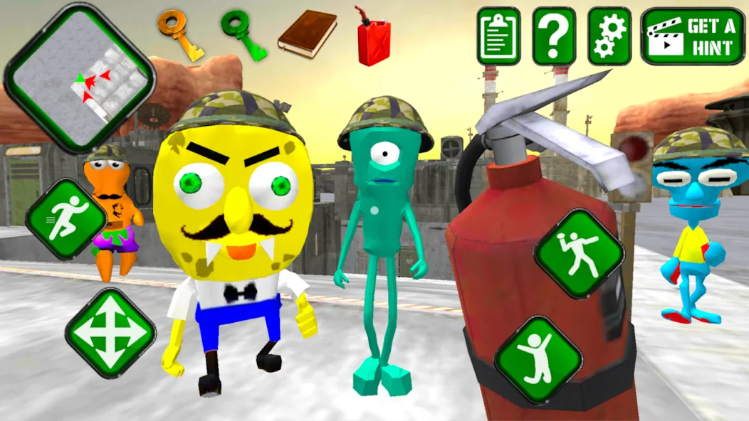 Sponge Area 51. Neighbor Alien  [МОД Unlocked] Screenshot 2