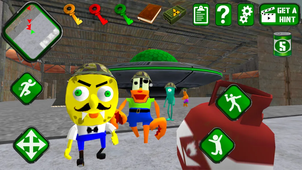 Sponge Area 51. Neighbor Alien  [МОД Unlocked] Screenshot 3