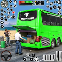 Скачать взломанную Coach Tourist Bus City Driving  [МОД Menu] - полная версия apk на Андроид