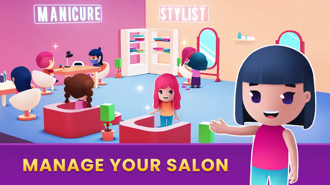 Idle Beauty Salon Tycoon (Айдл Бьюти Салон Тайкун)  [МОД Много монет] Screenshot 1