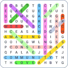 Скачать взломанную Word Search Colorful  [МОД Бесконечные деньги] - полная версия apk на Андроид