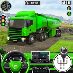 Взлом Offroad Oil Tanker Truck Games (Оффроуд Игры на машинецистерне для нефти)  [МОД Много монет] - последняя версия apk на Андроид