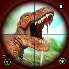 Взлом Dino Hunting Sniper Shooter 3D  [МОД Много монет] - полная версия apk на Андроид