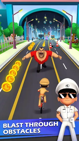 Little Singham Cycle Race (Литл Сингам Велосипедная Гонка)  [МОД Много монет] Screenshot 3