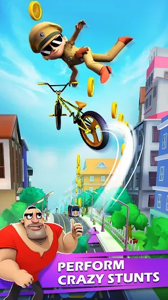 Little Singham Cycle Race (Литл Сингам Велосипедная Гонка)  [МОД Много монет] Screenshot 4