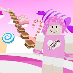 Взломанная Candy Parkour Sweet girl (Кенди Паркур Свит грл)  [МОД Меню] - полная версия apk на Андроид