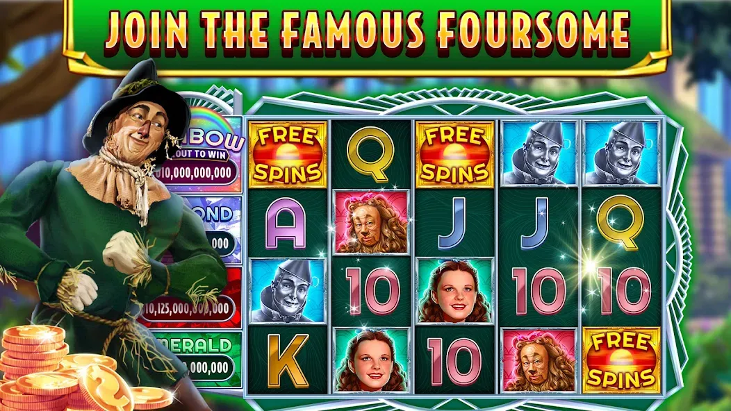 Wizard of Oz Slots Games (Волшебник из страны Оз игровой автомат)  [МОД Бесконечные монеты] Screenshot 2